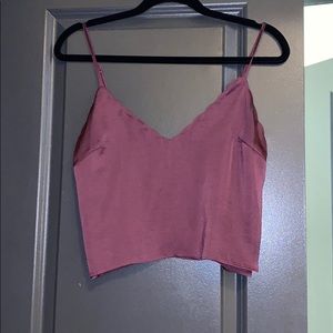 Free People cropped satin tank